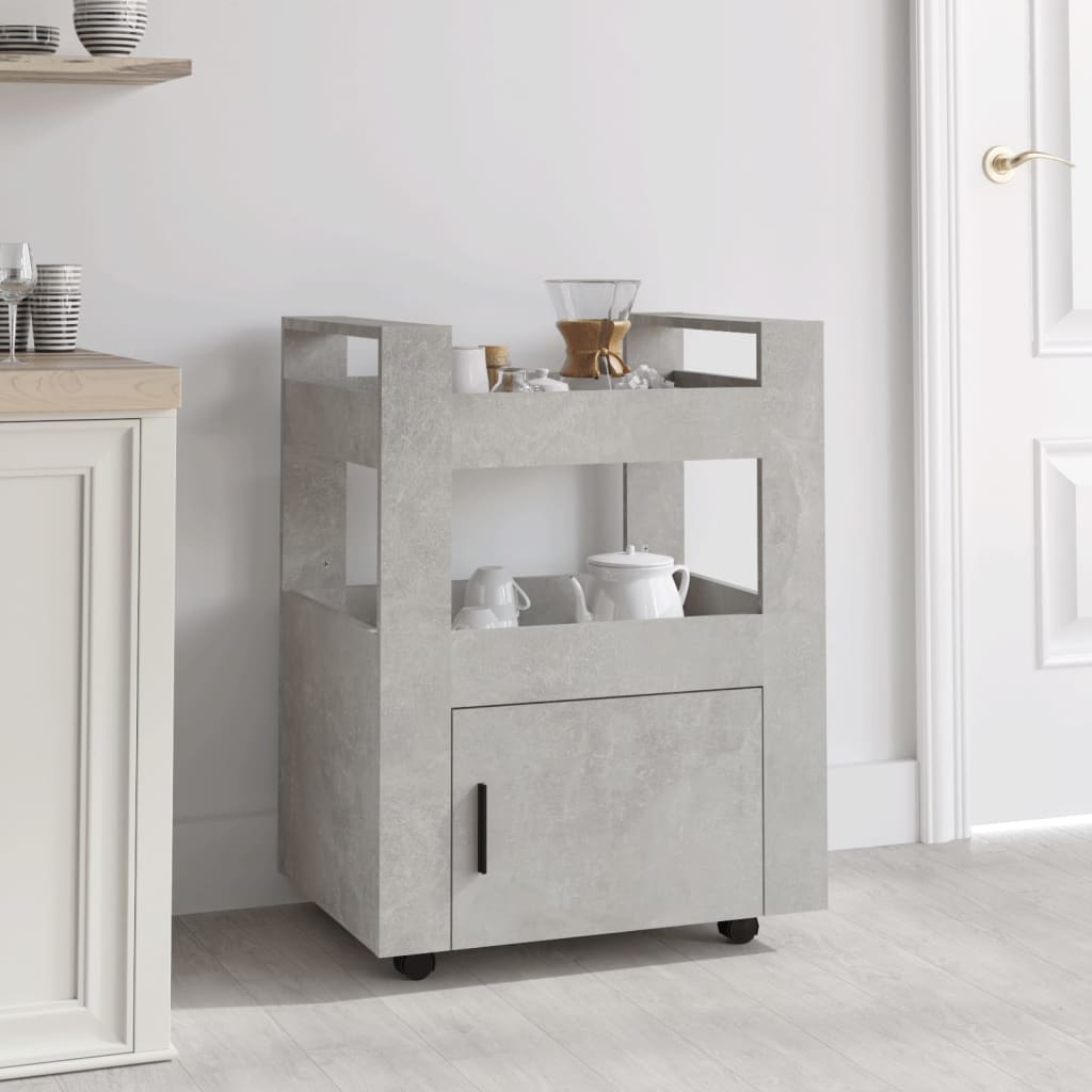 Berkfield Kitchen Trolley Concrete Grey 60x45x80 cm Engineered Wood