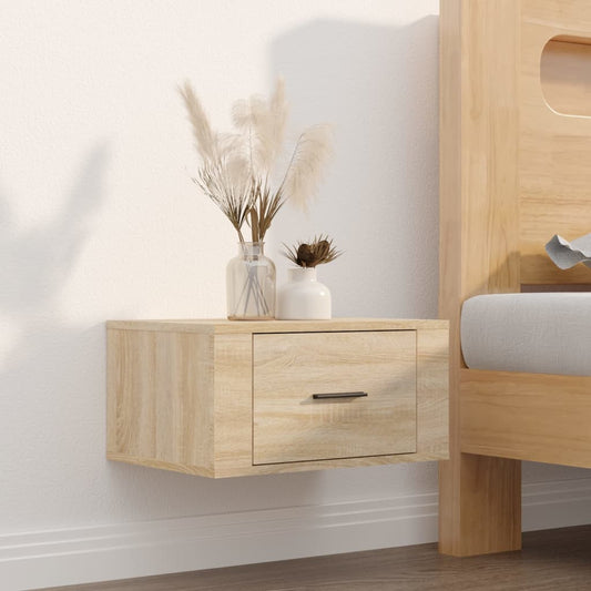Berkfield Wall-mounted Bedside Cabinet Sonoma Oak 50x36x25 cm