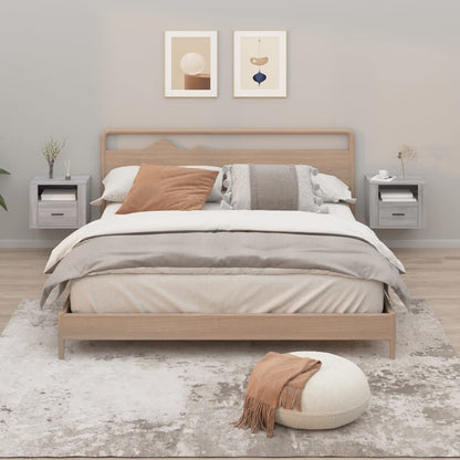 Berkfield Wall-mounted Bedside Cabinets 2 pcs Grey Sonoma 50x36x40 cm
