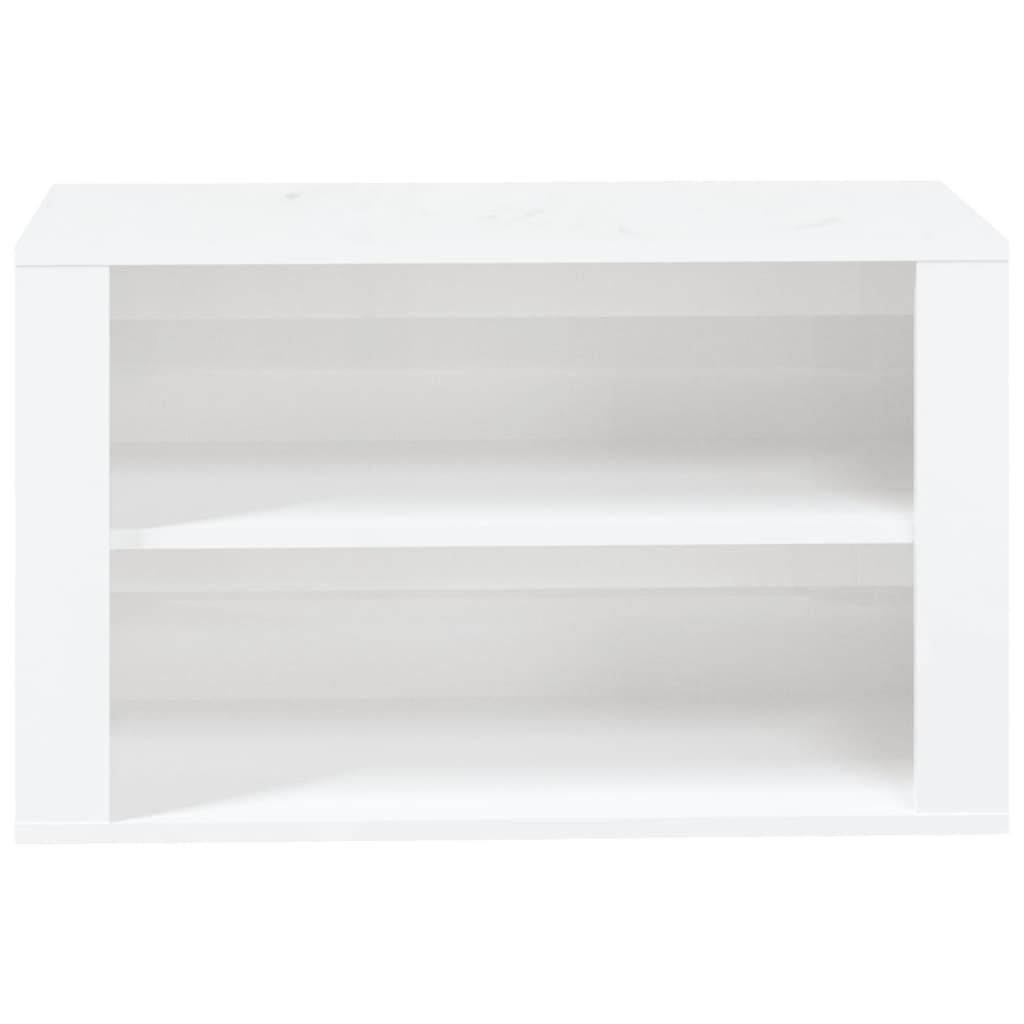 Berkfield Shoe Rack High Gloss White 75x35x45 cm Engineered Wood