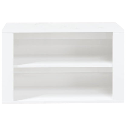 Berkfield Shoe Rack High Gloss White 75x35x45 cm Engineered Wood