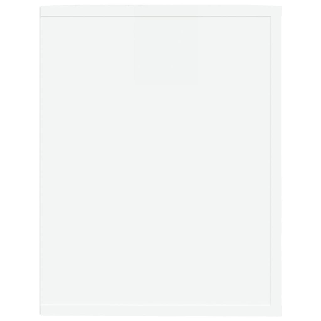 Berkfield Shoe Rack High Gloss White 75x35x45 cm Engineered Wood