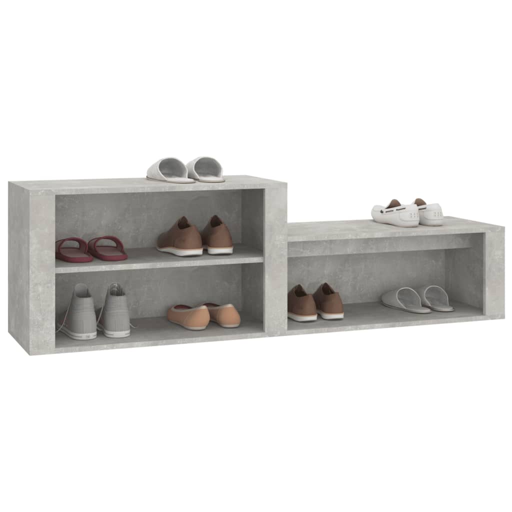 Berkfield Shoe Cabinet Concrete Grey 150x35x45 cm Engineered Wood