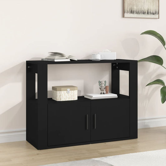 Berkfield Sideboard Black 80x30x60 cm Engineered Wood