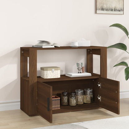Berkfield Sideboard Brown Oak 80x30x60 cm Engineered Wood