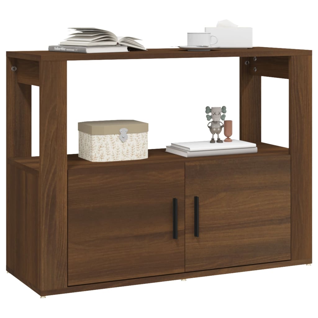 Berkfield Sideboard Brown Oak 80x30x60 cm Engineered Wood