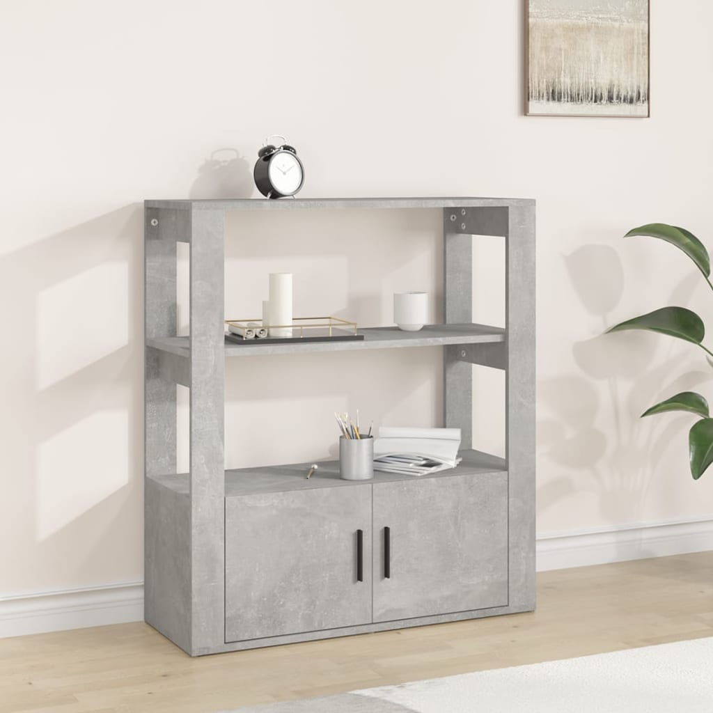 Berkfield Sideboard Concrete Grey 80x30x90 cm Engineered Wood