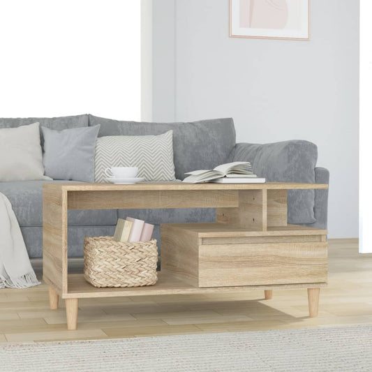 Berkfield Coffee Table Sonoma Oak 90x49x45 cm Engineered Wood