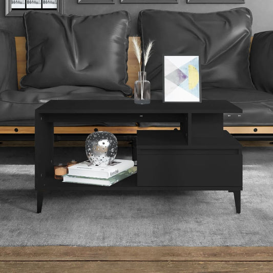Berkfield Coffee Table Black 90x49x45 cm Engineered Wood