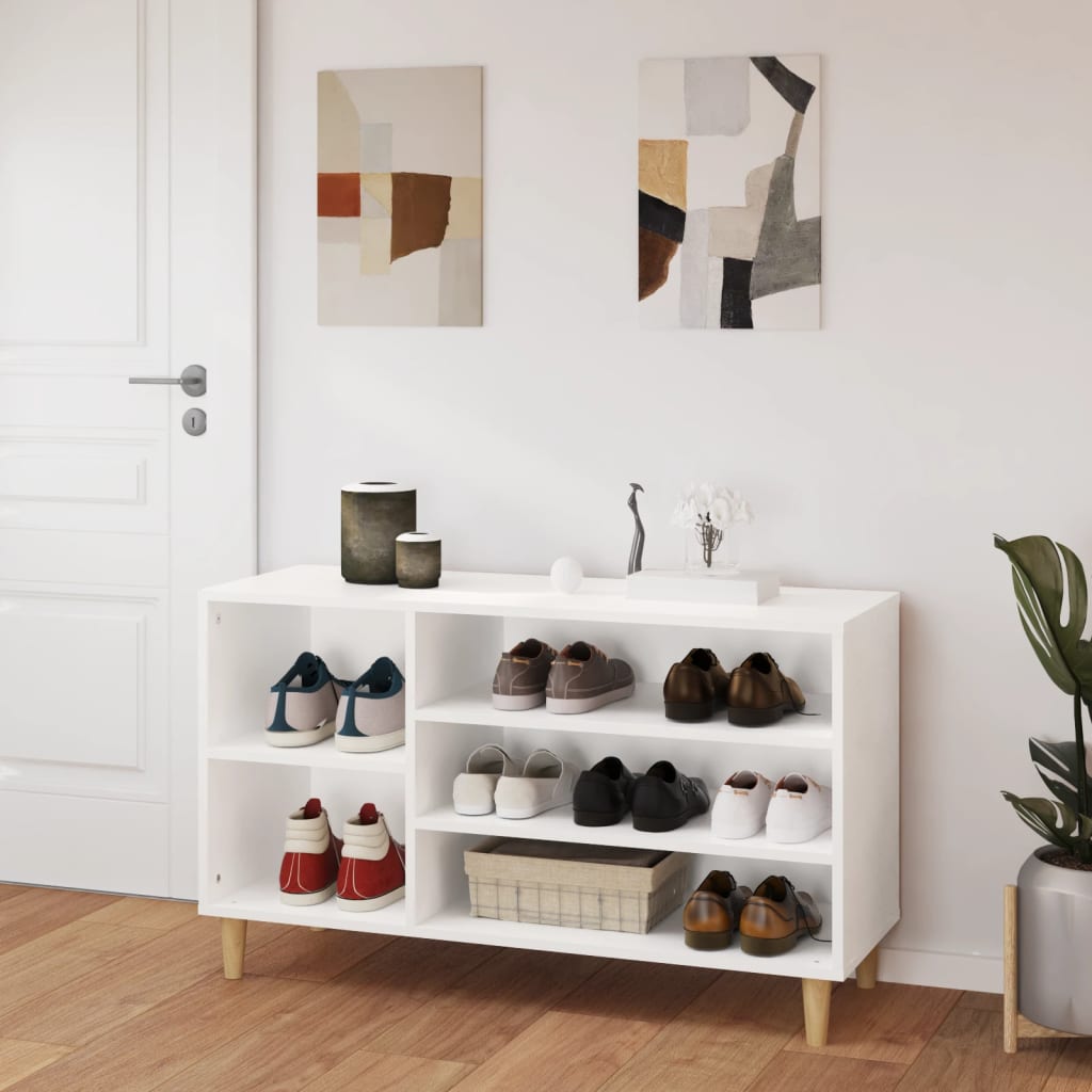 Berkfield Shoe Cabinet White 102x36x60 cm Engineered Wood