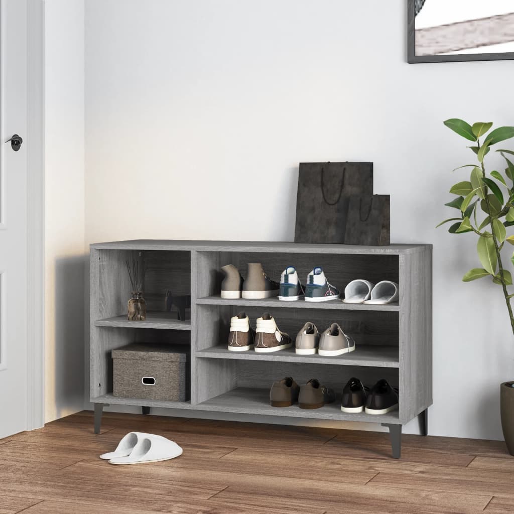 Berkfield Shoe Cabinet Grey Sonoma 102x36x60 cm Engineered Wood