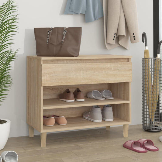 Berkfield Shoe Cabinet Sonoma Oak 70x36x60 cm Engineered Wood