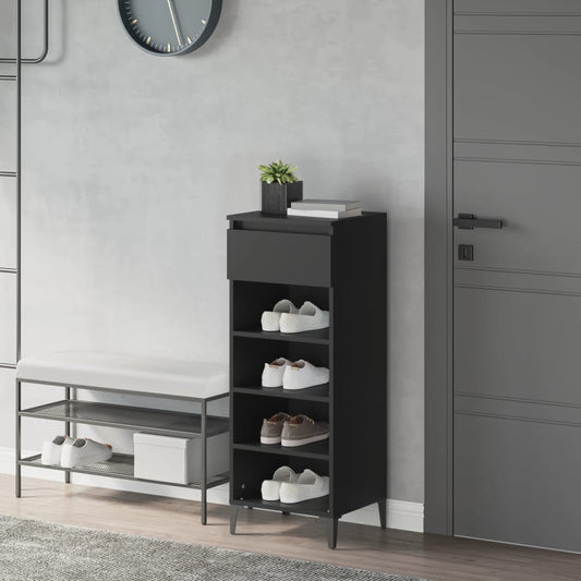 Berkfield Shoe Rack Black 40x36x105 cm Engineered Wood