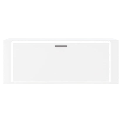 Berkfield Wall Shoe Cabinet High Gloss White 100x35x38 cm Engineered Wood