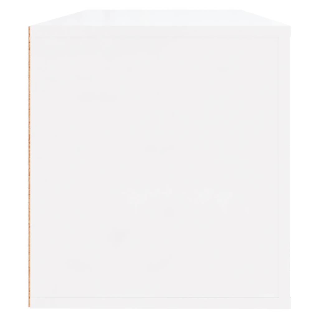 Berkfield Wall Shoe Cabinet High Gloss White 100x35x38 cm Engineered Wood
