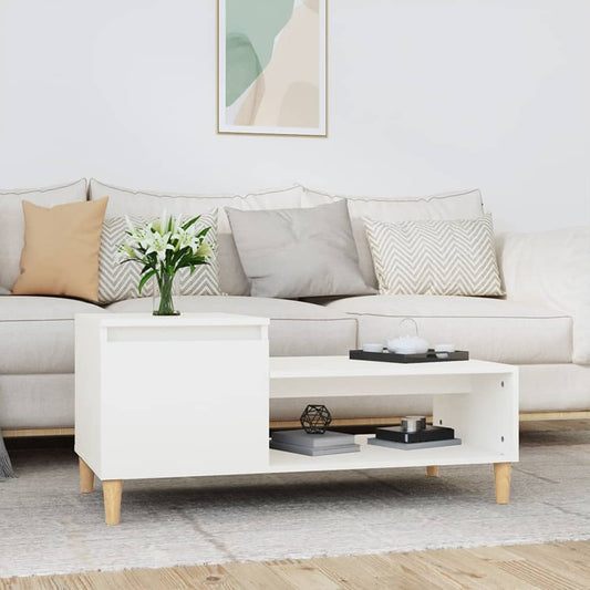 Berkfield Coffee Table White 100x50x45 cm Engineered Wood