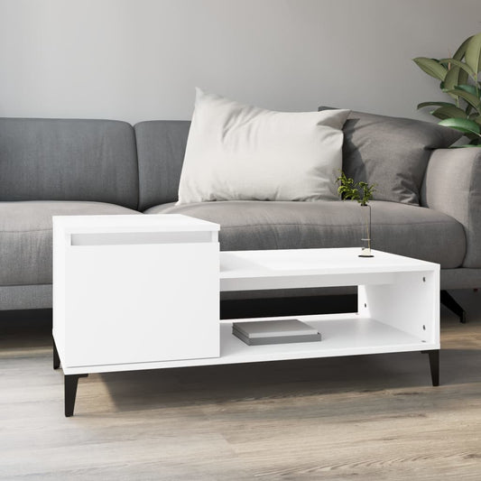 Berkfield Coffee Table White 100x50x45 cm Engineered Wood