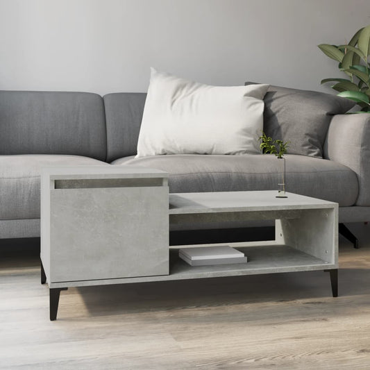 Berkfield Coffee Table Concrete Grey 100x50x45 cm Engineered Wood