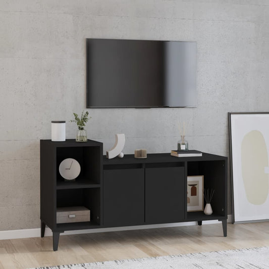 Berkfield TV Cabinet Black 100x35x55 cm Engineered Wood