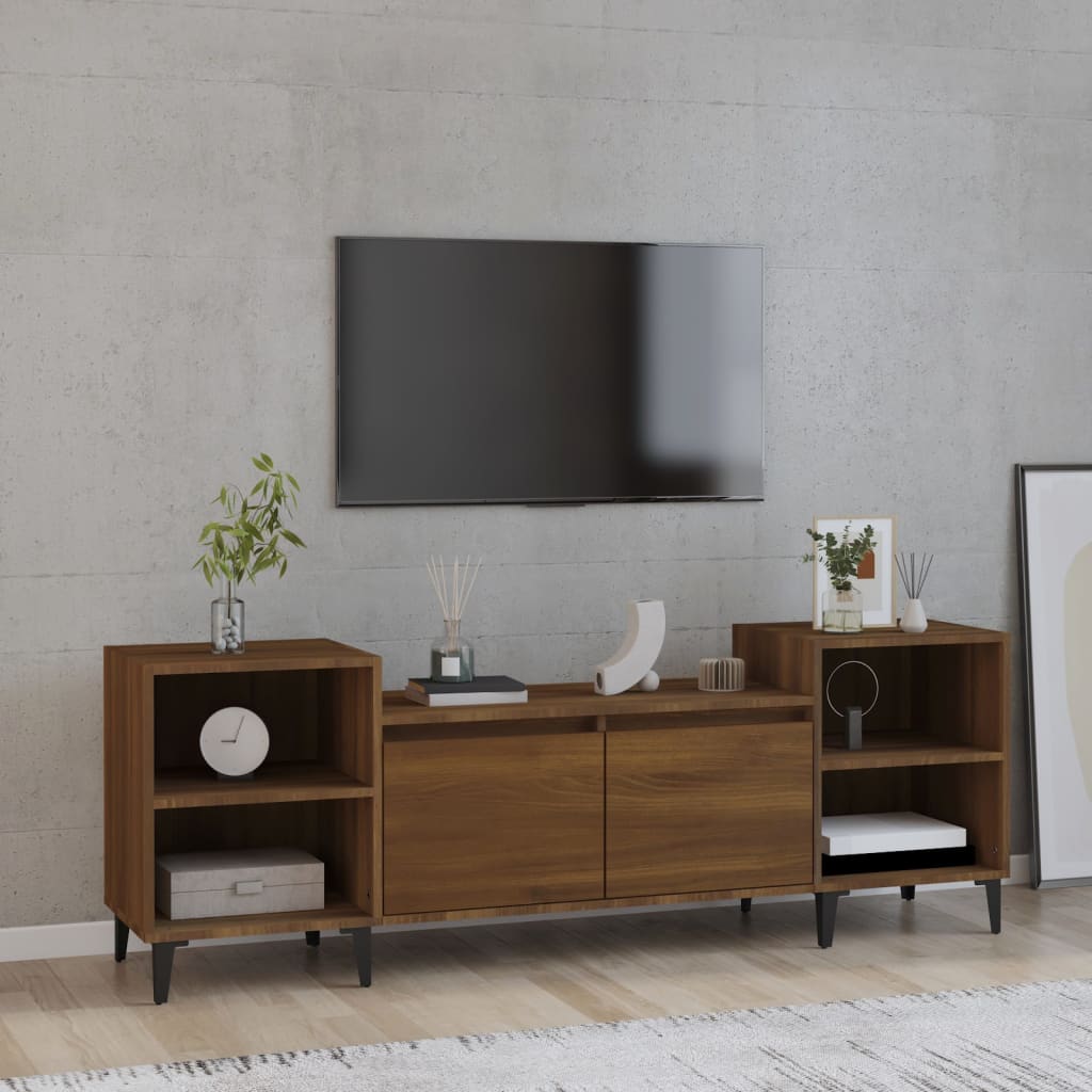 Berkfield TV Cabinet Brown Oak 160x35x55 cm Engineered Wood