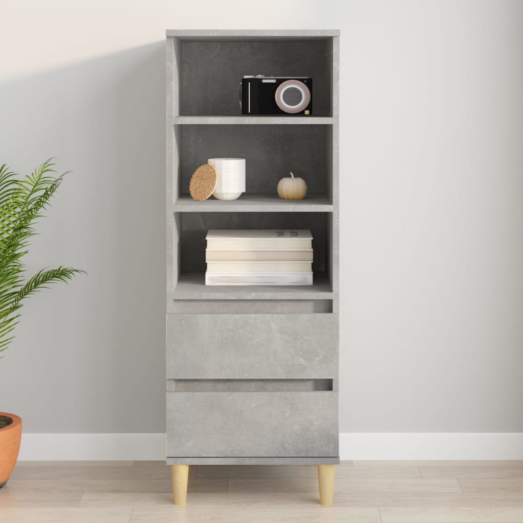 Berkfield Highboard Concrete Grey 40x36x110 cm Engineered Wood