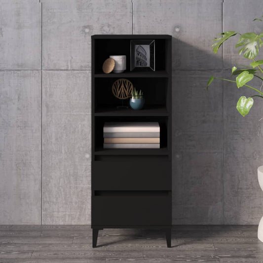 Berkfield Highboard Black 40x36x110 cm Engineered Wood
