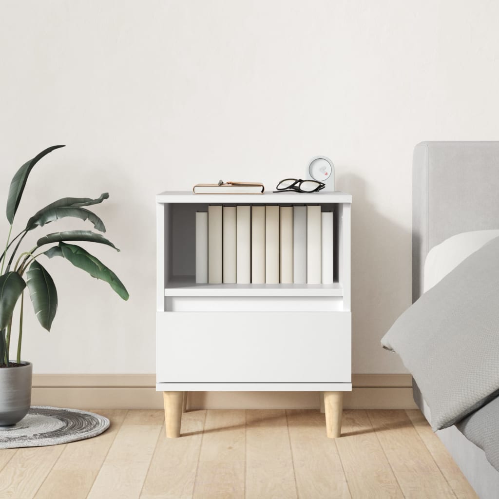 Berkfield Bedside Cabinet White 40x35x50 cm