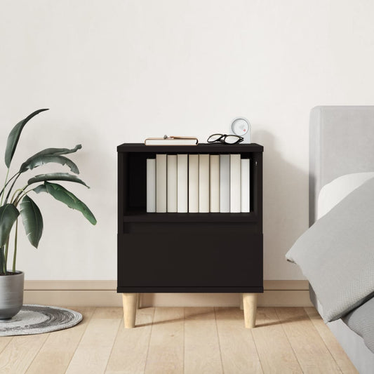 Berkfield Bedside Cabinet Black 40x35x50 cm