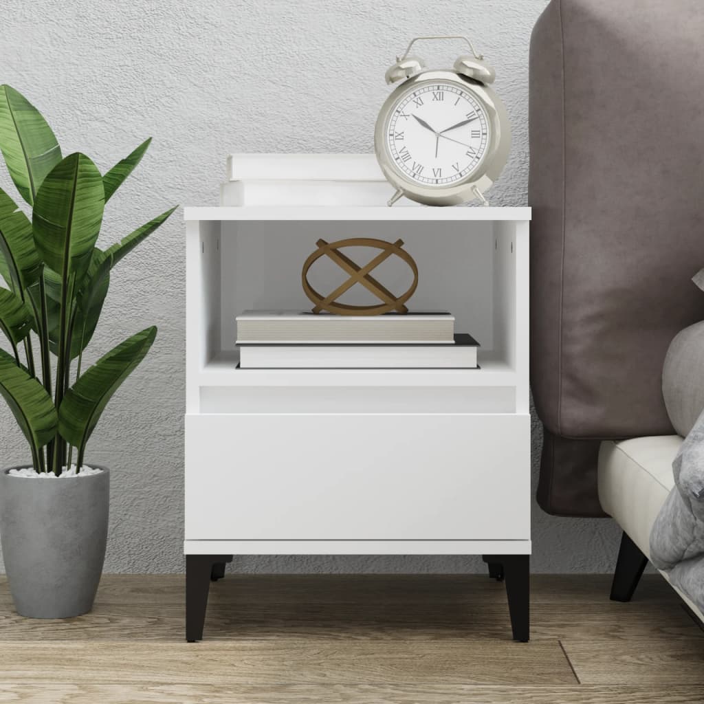 Berkfield Bedside Cabinet White 40x35x50 cm