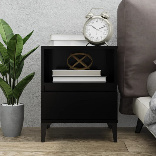 Berkfield Bedside Cabinet Black 40x35x50 cm