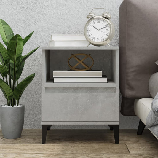 Berkfield Bedside Cabinet Concrete Grey 40x35x50 cm