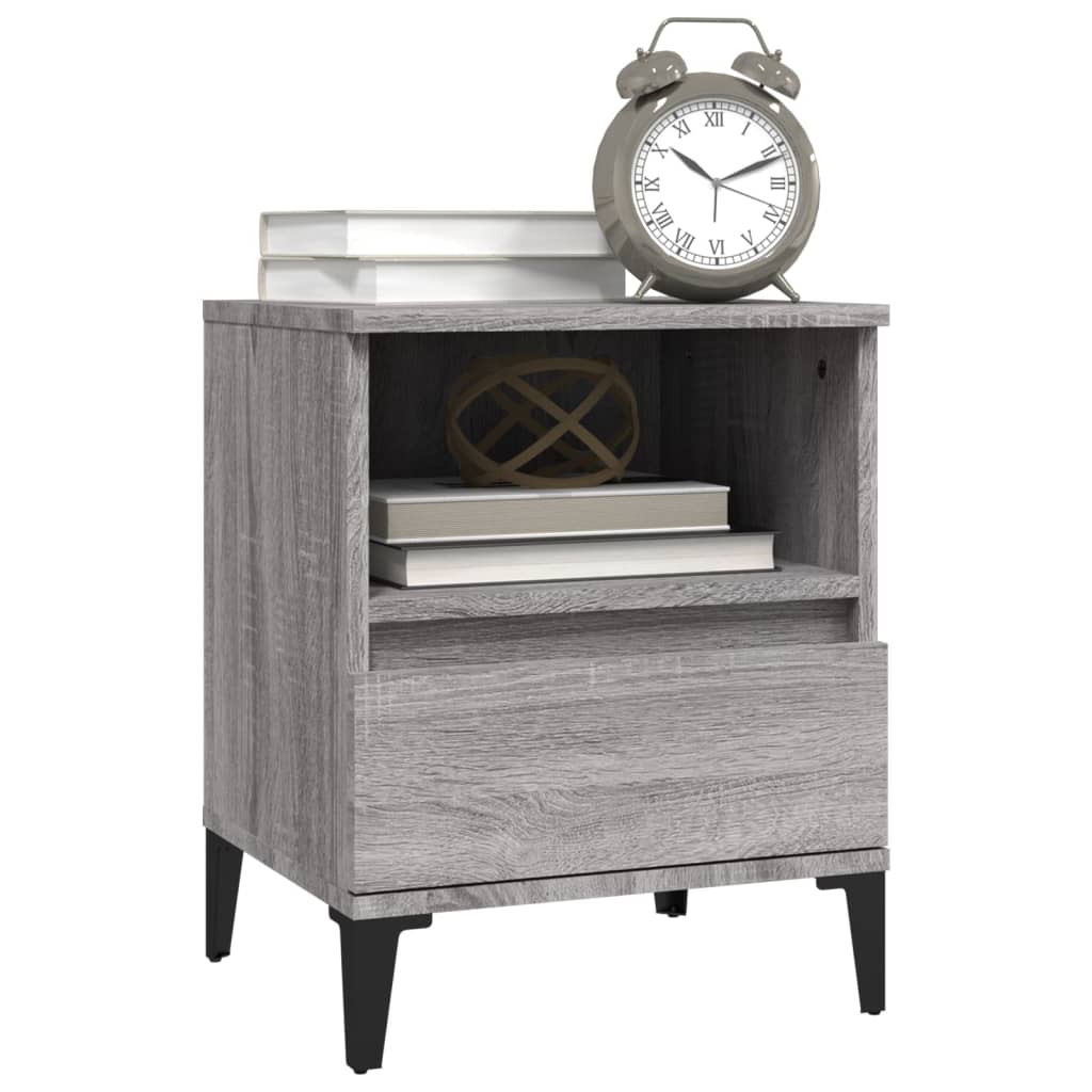 Berkfield Bedside Cabinet Grey Sonoma 40x35x50 cm