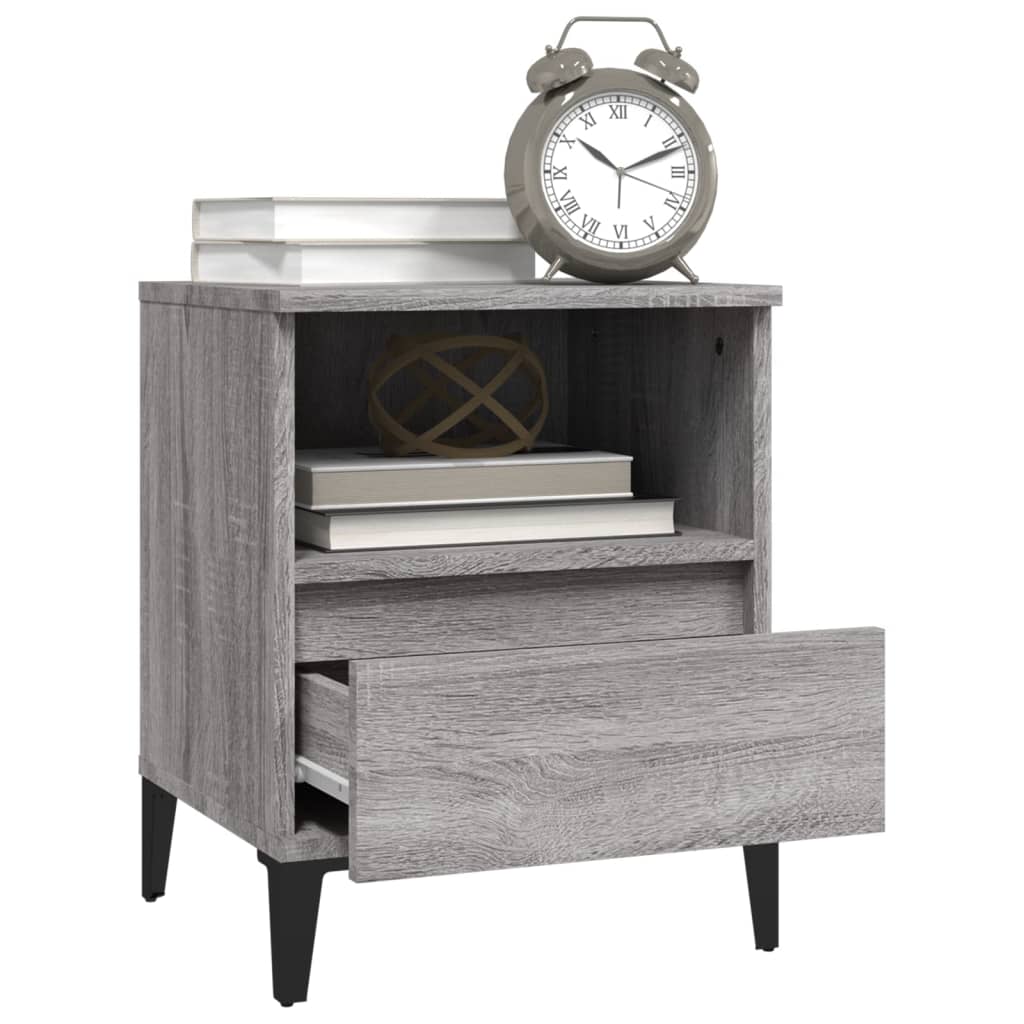 Berkfield Bedside Cabinet Grey Sonoma 40x35x50 cm
