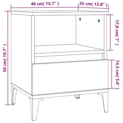 Berkfield Bedside Cabinet Grey Sonoma 40x35x50 cm