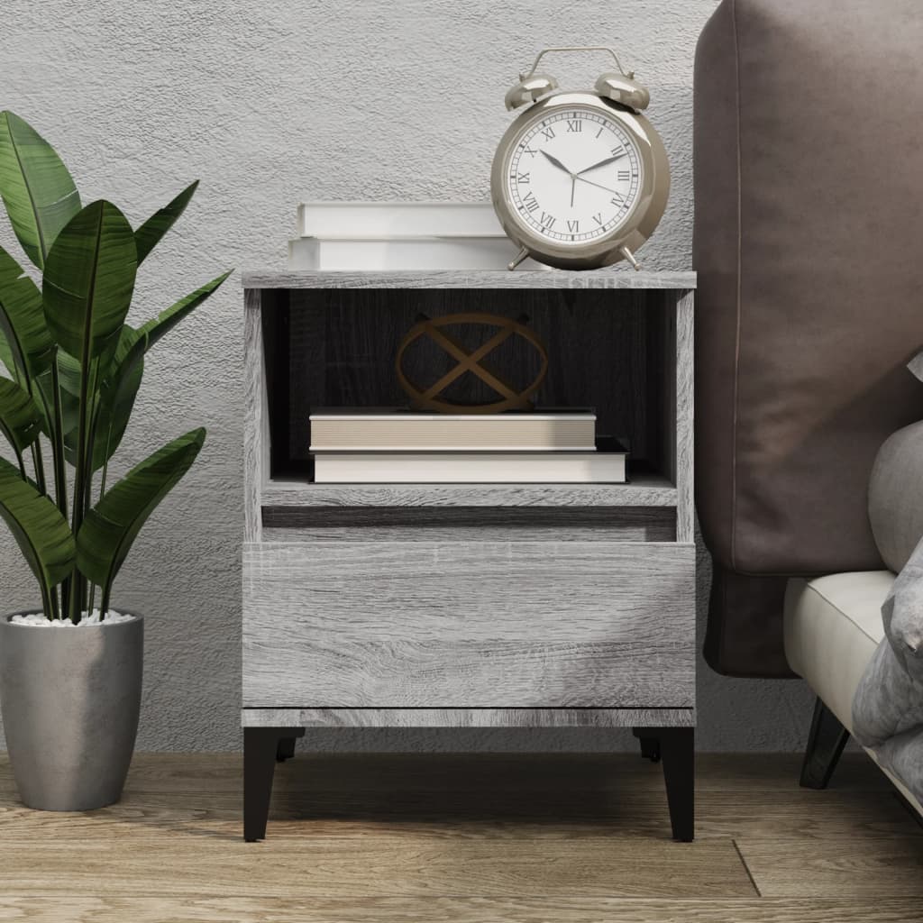 Berkfield Bedside Cabinet Grey Sonoma 40x35x50 cm