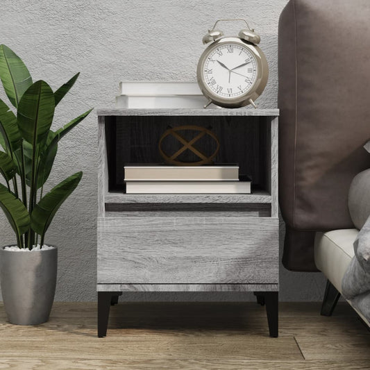 Berkfield Bedside Cabinet Grey Sonoma 40x35x50 cm