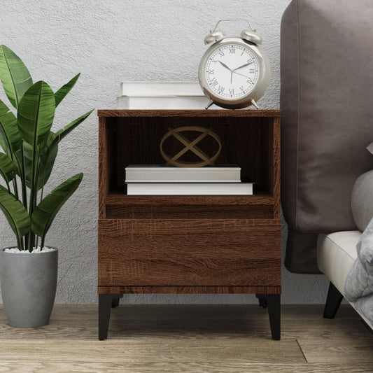 Berkfield Bedside Cabinet Brown Oak 40x35x50 cm