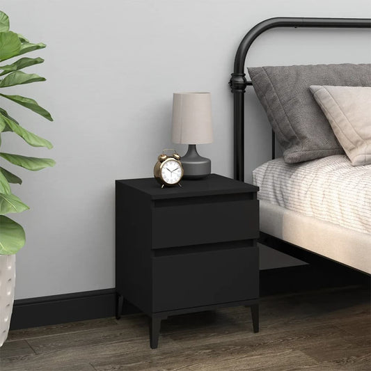 Berkfield Bedside Cabinet Black 40x35x50 cm