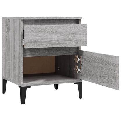 Berkfield Bedside Cabinets 2 pcs Grey Sonoma 40x35x50 cm