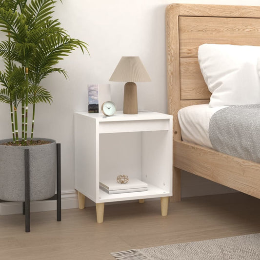 Berkfield Bedside Cabinet White 40x35x50 cm Engineered Wood