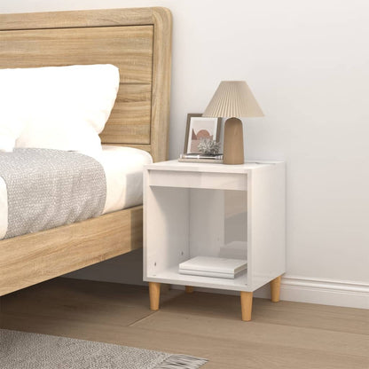 Berkfield Bedside Cabinet High Gloss White 40x35x50 cm Engineered Wood