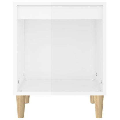 Berkfield Bedside Cabinet High Gloss White 40x35x50 cm Engineered Wood