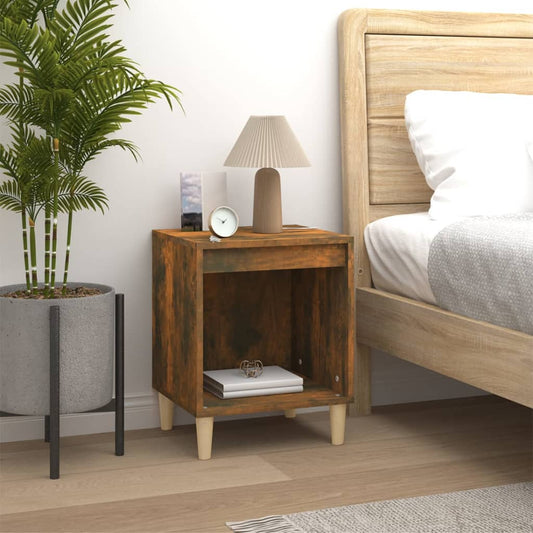 Berkfield Bedside Cabinet Smoked Oak 40x35x50 cm