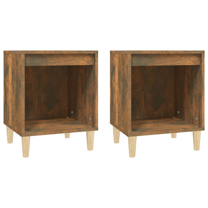 Berkfield Bedside Cabinets 2 pcs Smoked Oak 40x35x50 cm