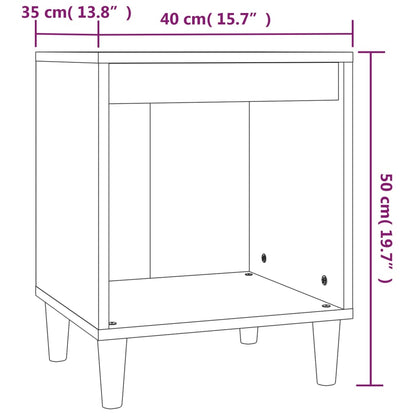 Berkfield Bedside Cabinets 2 pcs Smoked Oak 40x35x50 cm