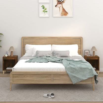 Berkfield Bedside Cabinets 2 pcs Smoked Oak 40x35x50 cm