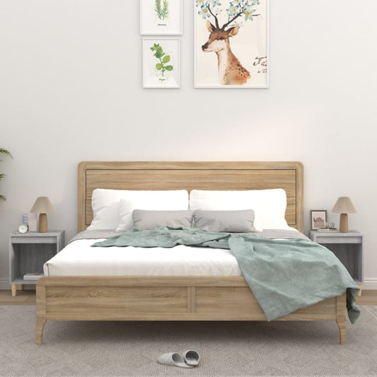 Berkfield Bedside Cabinets 2 pcs Grey Sonoma 40x35x50 cm