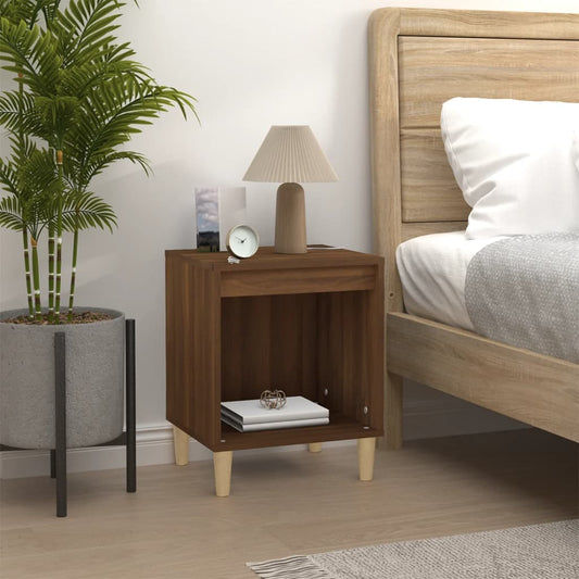 Berkfield Bedside Cabinet Brown Oak 40x35x50 cm