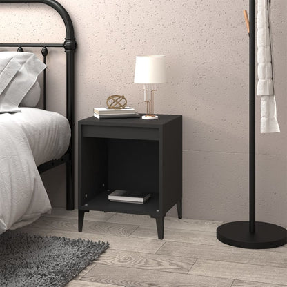 Berkfield Bedside Cabinet Black 40x35x50 cm