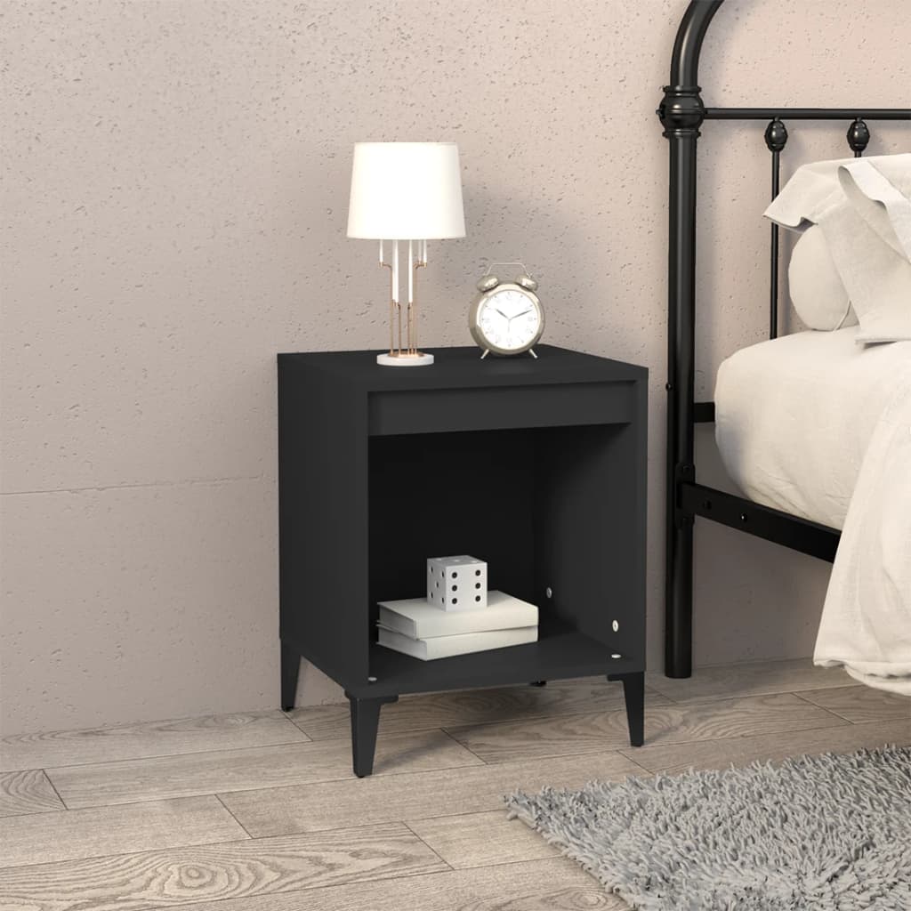 Berkfield Bedside Cabinet Black 40x35x50 cm
